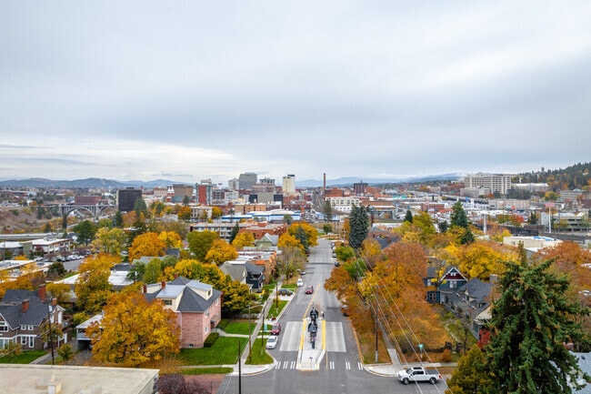 The Brownes Addition neighborhood offers views of downtown Spokane.