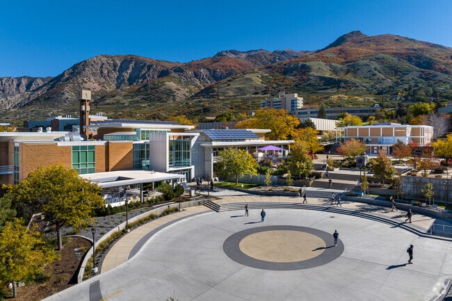 Weber State University is situated at the base of the mountains.