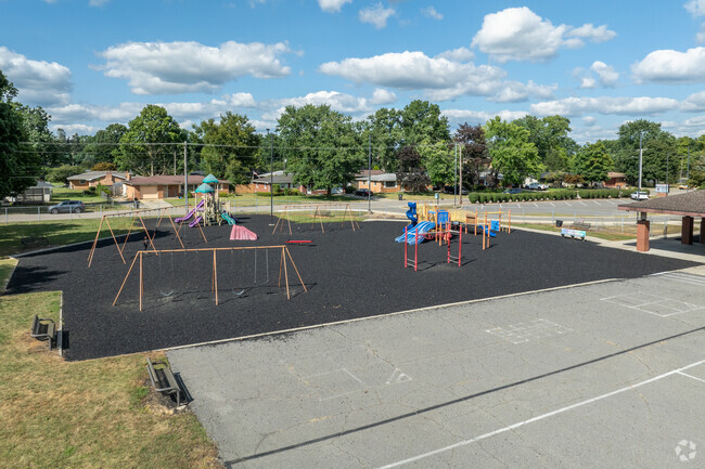 The playground at Riverview Elementary School has plenty of space for kids on recess.