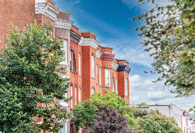 Row-homes in Druid Heights tend to have ornate decorative details.