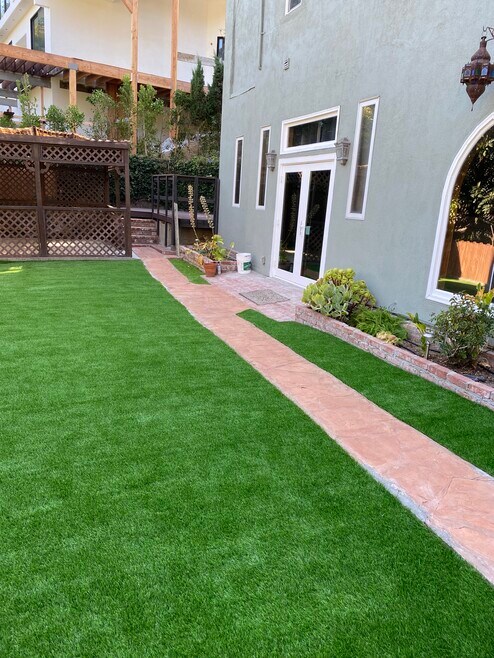 Private yard with deck and gazebo