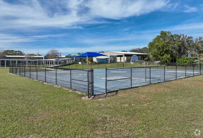Ridgewood Park Elementary School has a playground and full basketball court.