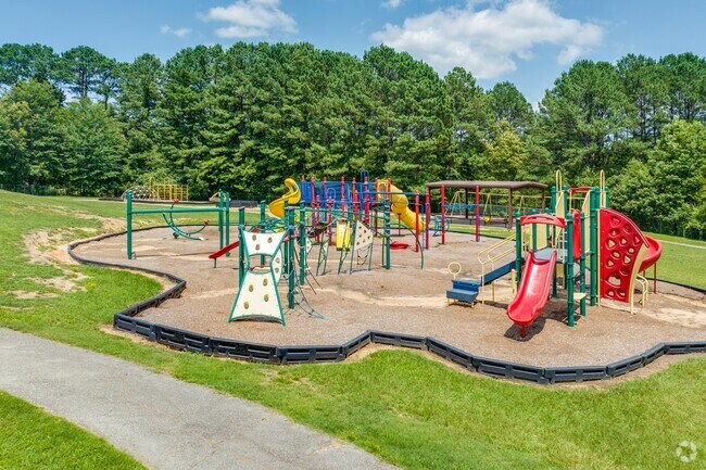 Kids enjoy an extensive playground at Perrin elementary school in Benton Arkansas.