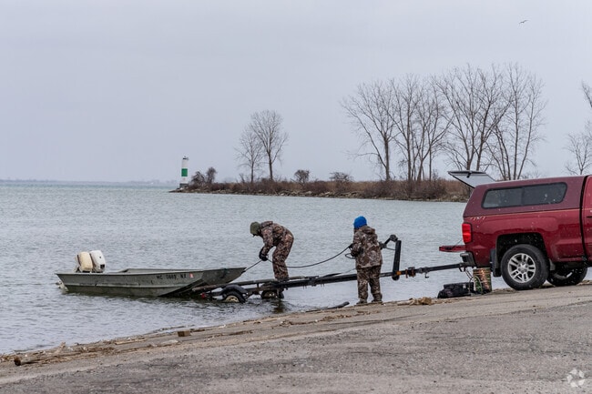 Outdoorsmen flock to the many public boat ramps on Lake St. Clair in Chesterfield Township.