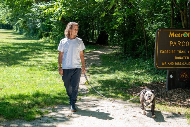Take your dog for a walk in the Summit Metro Park in the Merriman Hills neighborhood.