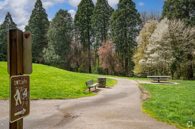 Take a stroll on the paved trails at Burlingame Park in the South Burlingame neighborhood.