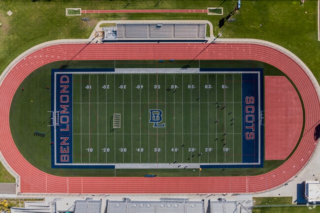 A bird’s eye view of Ben Lomond High School’s football field.