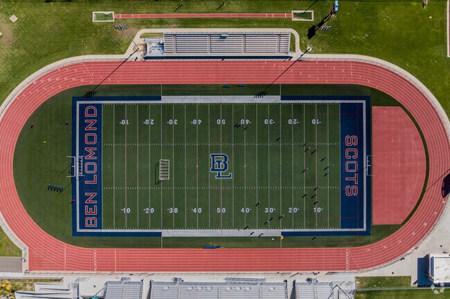 A bird’s eye view of Ben Lomond High School’s football field.
