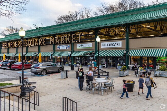 Belvedere Square Market is a poplar gathering place for the Homeland community.
