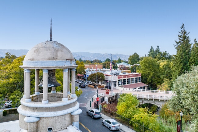 A view from the bell tower shows beautiful downtown Vacaville.
