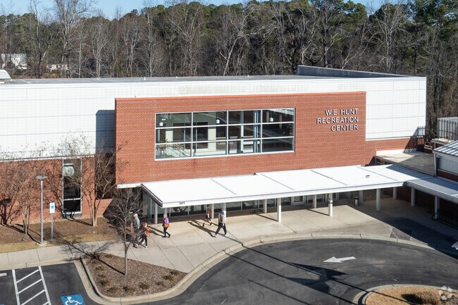Hunt Recreation Center in Holly Springs has a gym, indoor track and group exercise rooms.