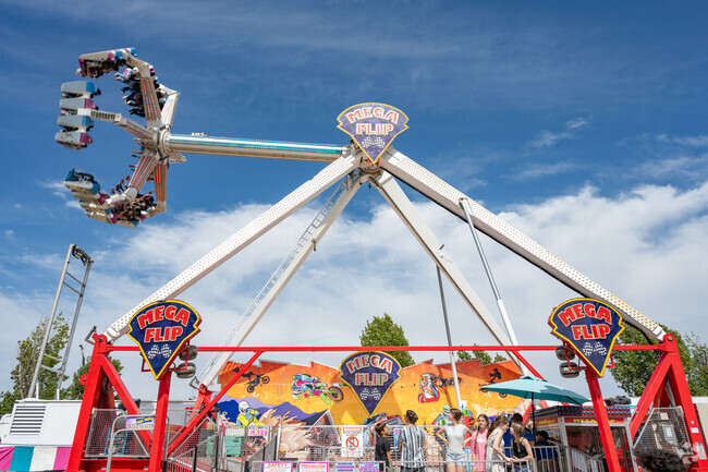 Children love the Mega Flip at the Sonoma County Fair in Santa Rosa.