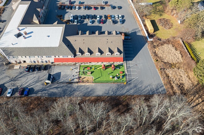 Students at Ebridge Montessori School can enjoy the playground outside in Westborough.