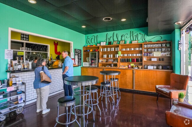 Residents enjoy going out to the local coffee shop in Snyder.