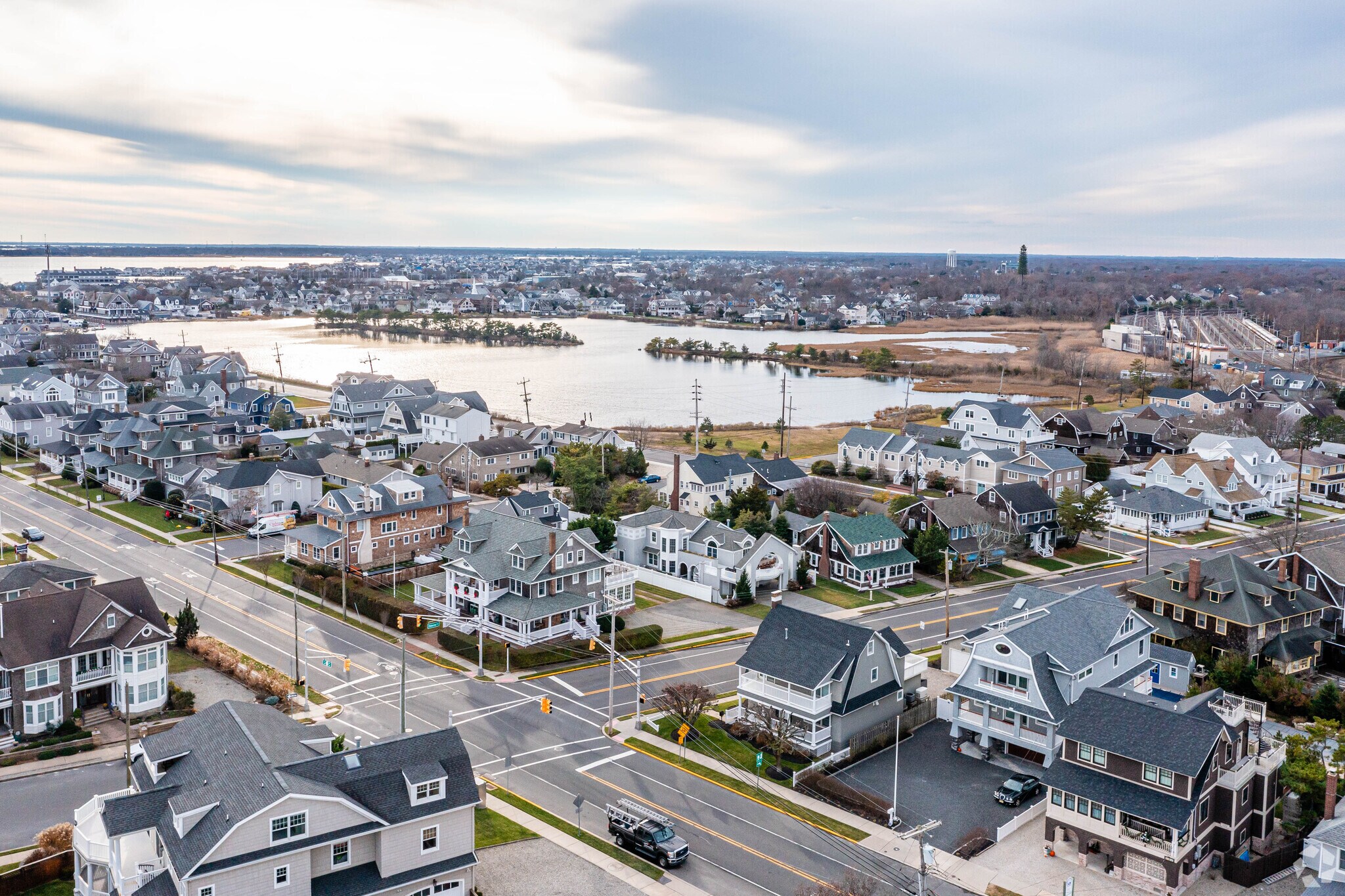 Route 35 is the main roadway artery in Mantoloking, NJ.