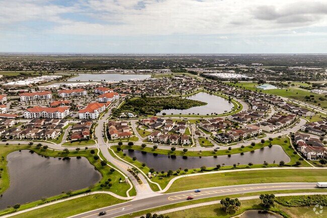 A beautiful aerial of Arrivas Village in Viera, Fl.