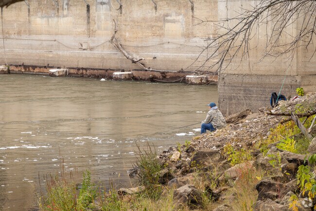 Enjoy some great fishing on the Mississippi River that runs alongside Downtown Moline.