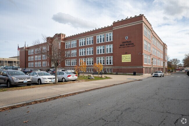 Central High School is located close to Downtown Providence.