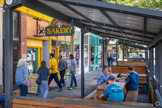 Sit outside and have a delightful breakfast at the Slice of Life Bakery in the Palisade Area.