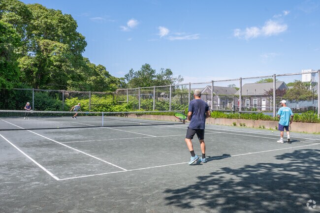 Play a friendly match on the courts behind the Chilmark Community Center.