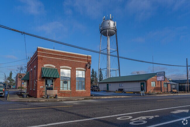 Walk the streets of historic Aumsville, OR.