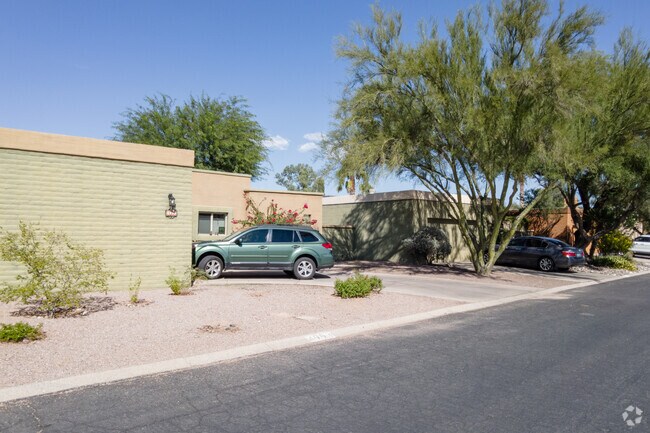 Soft earth tones make these Glenn Heights condos blend with the flora.