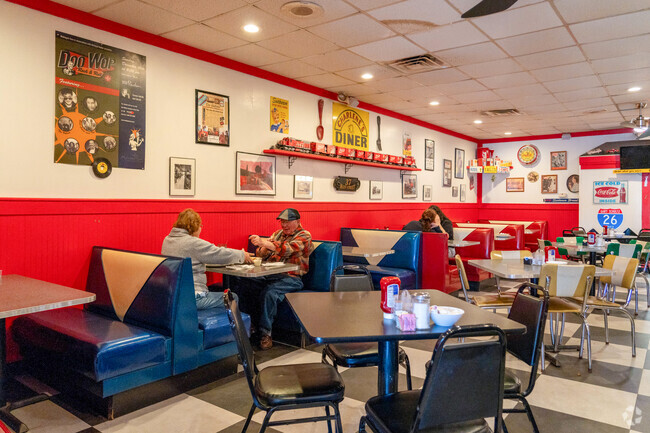 Folks enjoy lunch at Charlene's Diner in Jewett City, a populated town near Lisbon.