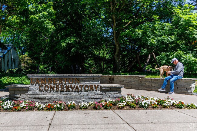The Lamberton Conservatory, constructed in 1911, is a great place to walk your pet.