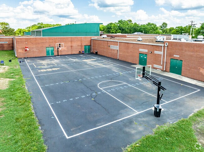 The basketball court to Inglewood Elementary in the East Nashville neighborhood.