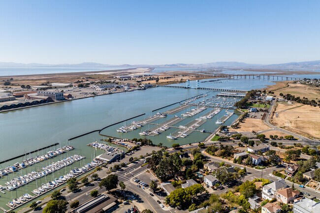 The Napa River provides scenic views in Saint Vincent's Hill.