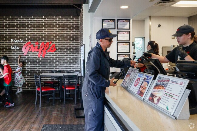 Haltom City locals can eat in or get carry out from Griff's Hamburgers.