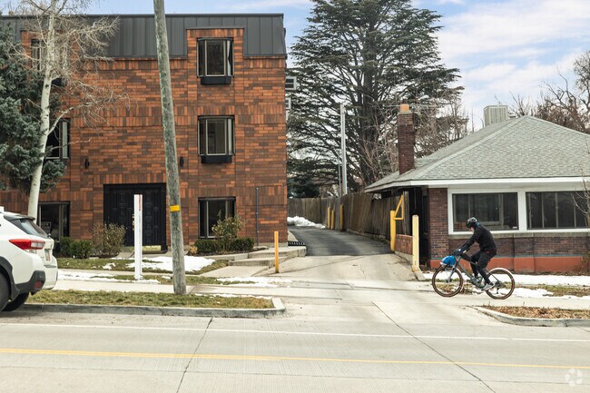 A man enjoys a bike ride in East Central.