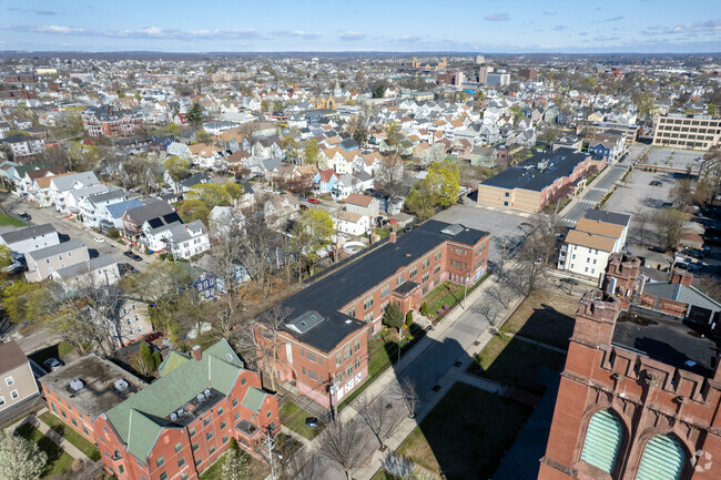 Overview of Bishop Mcvinney Elementary within the Lower South Providence, RI, neighborhood.