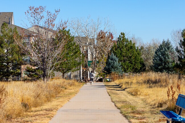The wide paths through Mossbrucker Park near Alkire Acres are great for dog walking.