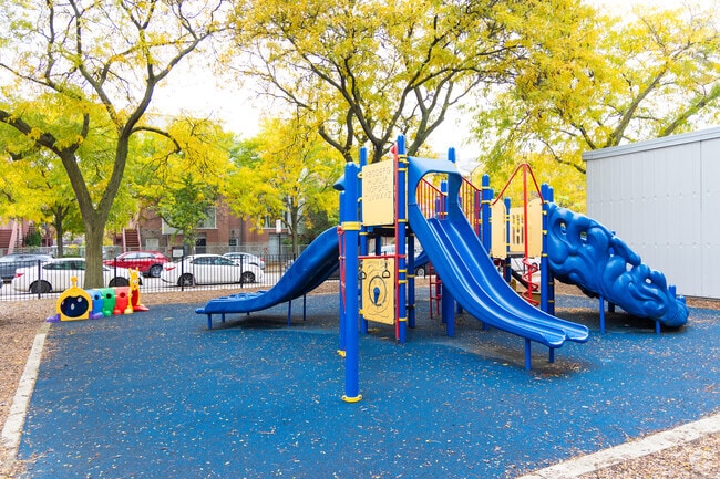 Perspectives Charter School features a padded playground for its students to enjoy.
