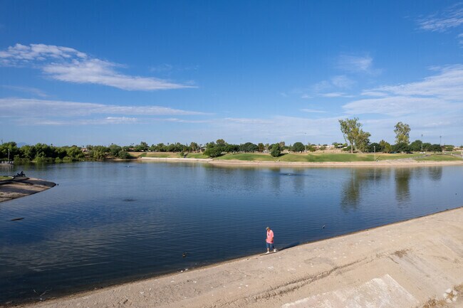 The 49-acre Chuck Ford Lakeside Park serves as a central amenity for Lakeside Park.