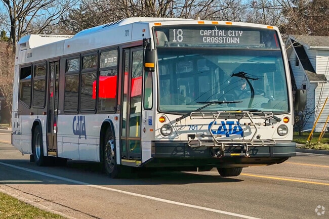 It's easy to get around Lansing using the CATA bus line, with several stops in Quentin Park.