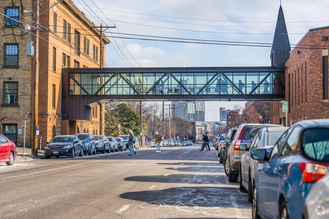 North Central University students enjoy campus life in Elliot Park.