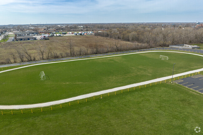 Coolidge Middle School in Phoenix, Illinois includes a soccer field.