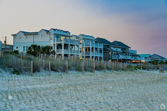 Beach front homes are prevalent on Wrightsville Beach as well as condos and cottages.