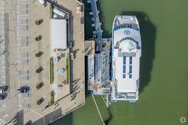 Embark on a scenic journey from Larkspur Ferry Building, a bustling hub in Corte Madera.