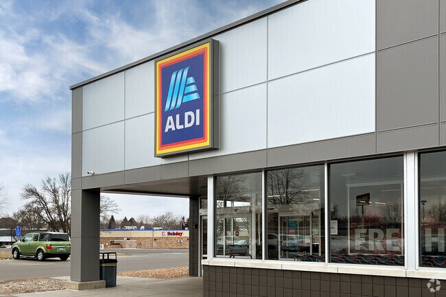 Just minutes away, residents can choose Aldi for their grocery needs.