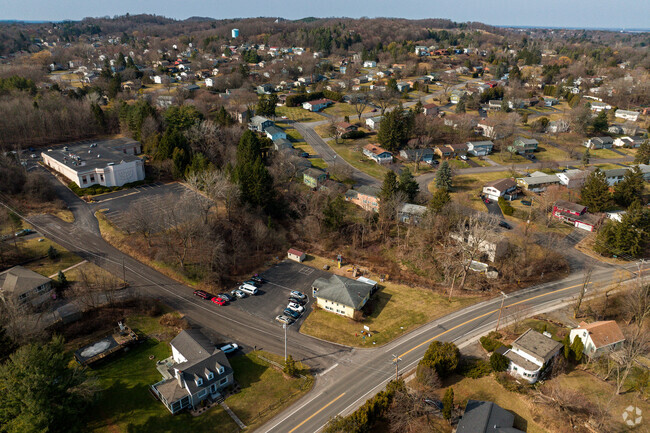 The local neighborhood can be seen surrounding The New School in DeWitt.