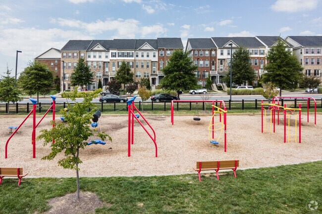 Woodmore Towne Centre Park’s playground is a favorite for local families.