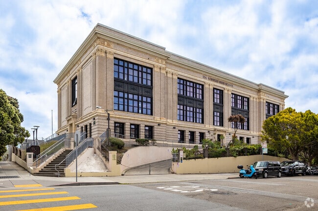 Ida B. Wells High School occupies a beautiful historic building.