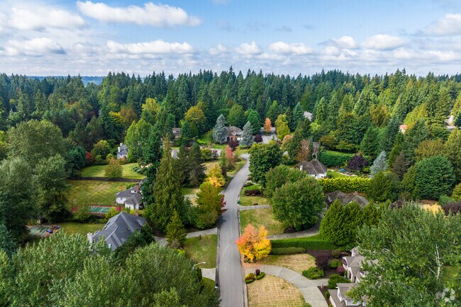 Spacious green yards line quiet residential streets in English Hill.