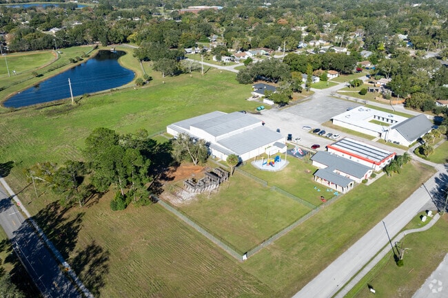 Riverwalk Christian Academy allows students to run around outside during recess.