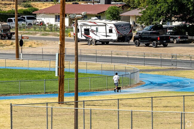 Students and parents love the track and field at Bagdad High School.