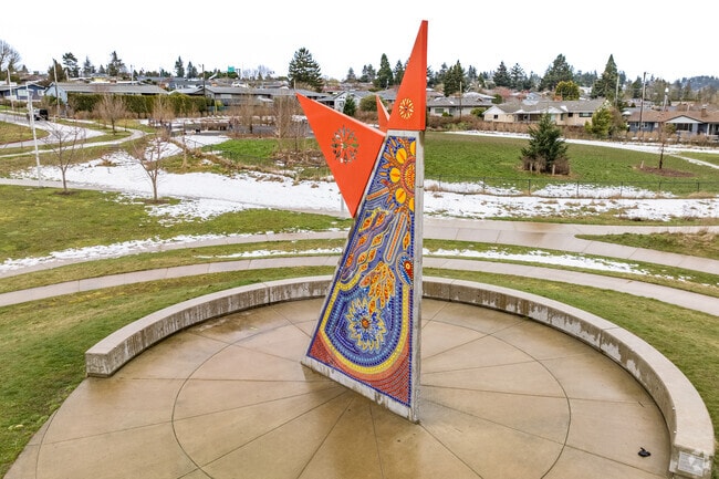 Argay residents can walk or jog around the arresting art installations of Luuwit Park View Park.