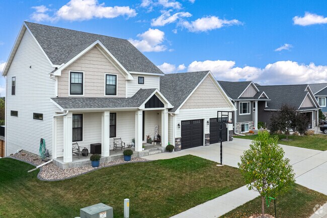 New Traditional homes are common along Kasson's neighborhood streets.